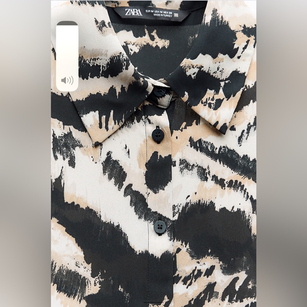ZARA TIE DYE PRINT OVERSIZED SHIRT - Picture 5 of 8